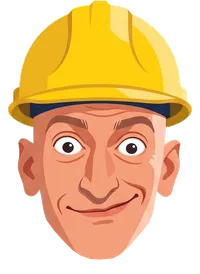 Niall in a hard hat, smirking